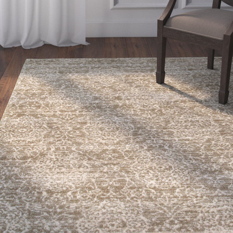 Darby Home Co Driscoll Dark Beige/Cream Rectangle Indoor Area Rug Wayfair